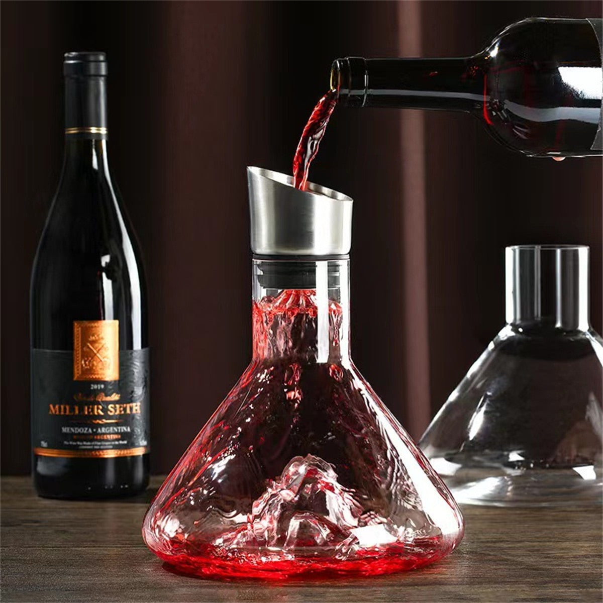 Dreamy Mountain Premium Crystal Wine Decanter