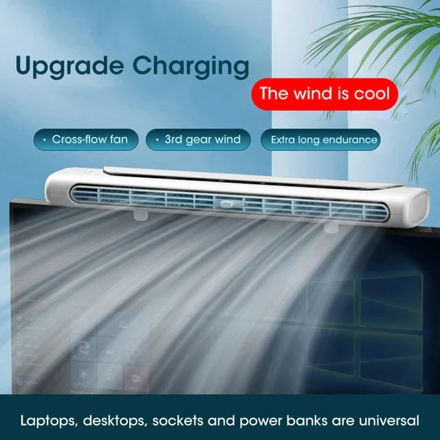 USB Rechargeable Portable Desk & Monitor Clip-On Air Conditioner