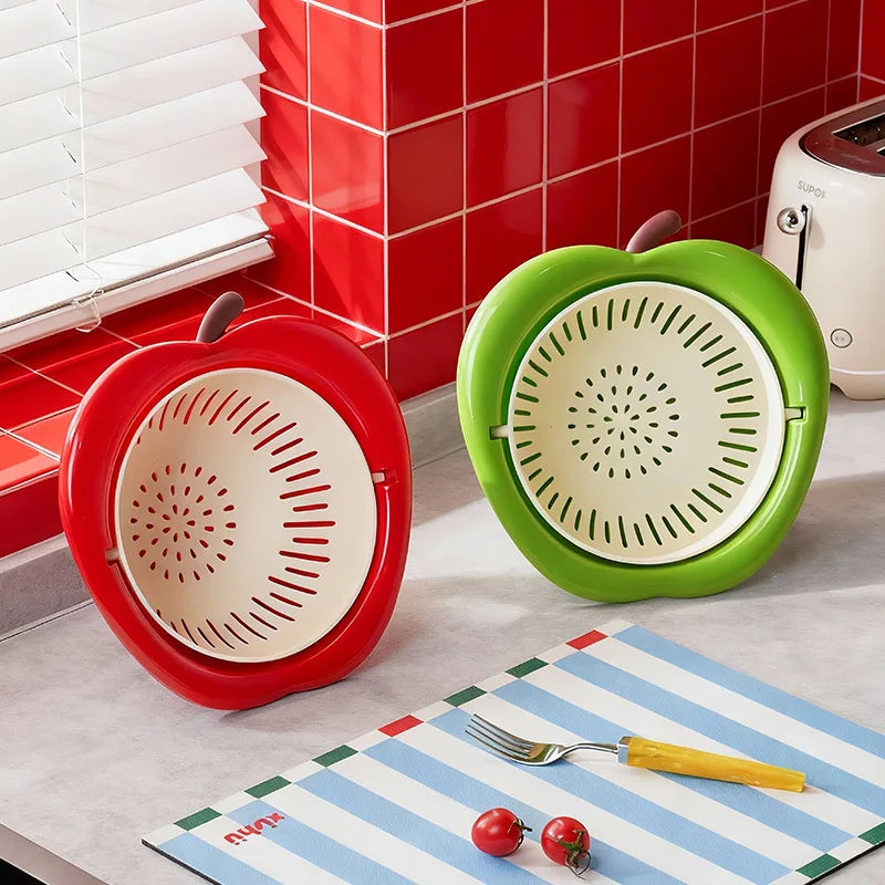 Wash & Serve Double Layer Fruit Drain Basket
