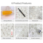 3D Self-Adhesive Hexagonal Wall Stickers