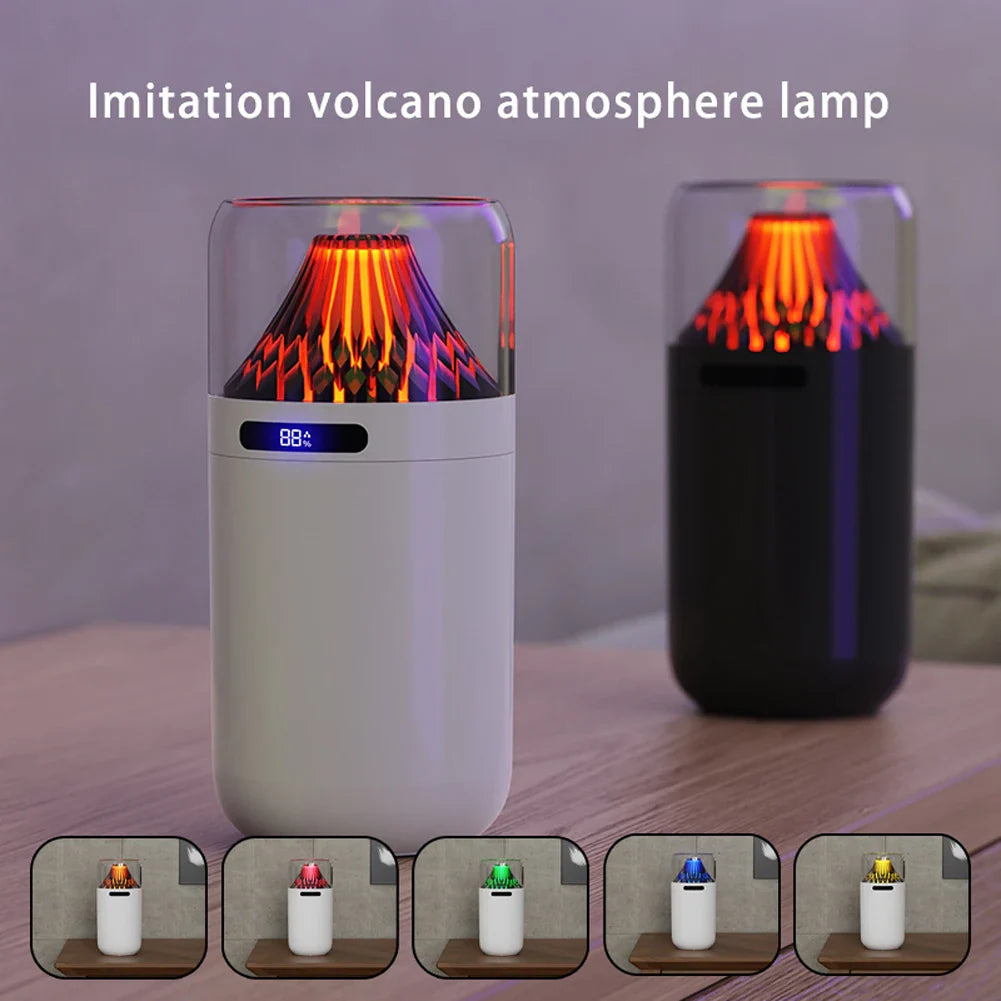 Volcano Flame LED Aromatherapy Essential Oil Mist Diffuser - Image 2