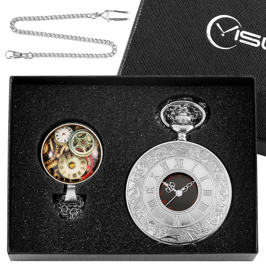 Digital Stainless Steel Pocket Watch Gift Set - Image 39