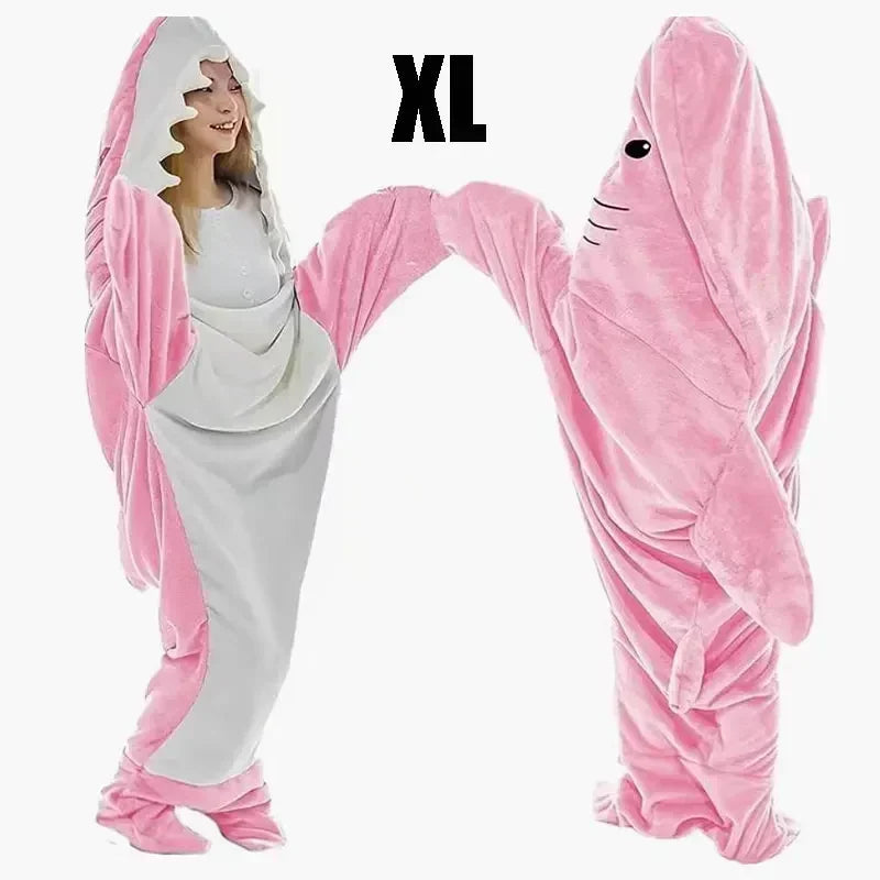 Snuggly Shark Cozy Hooded Onesie Blanket - Image 12
