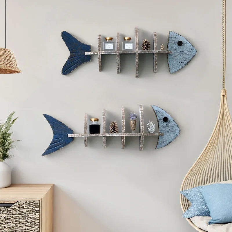 Nordic Fish Wooden Shelf - Image 3