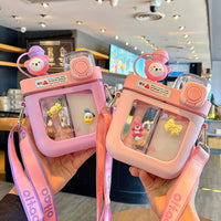 Leak-Proof Double Straw Cartoon Kids Water Bottle - Image 10