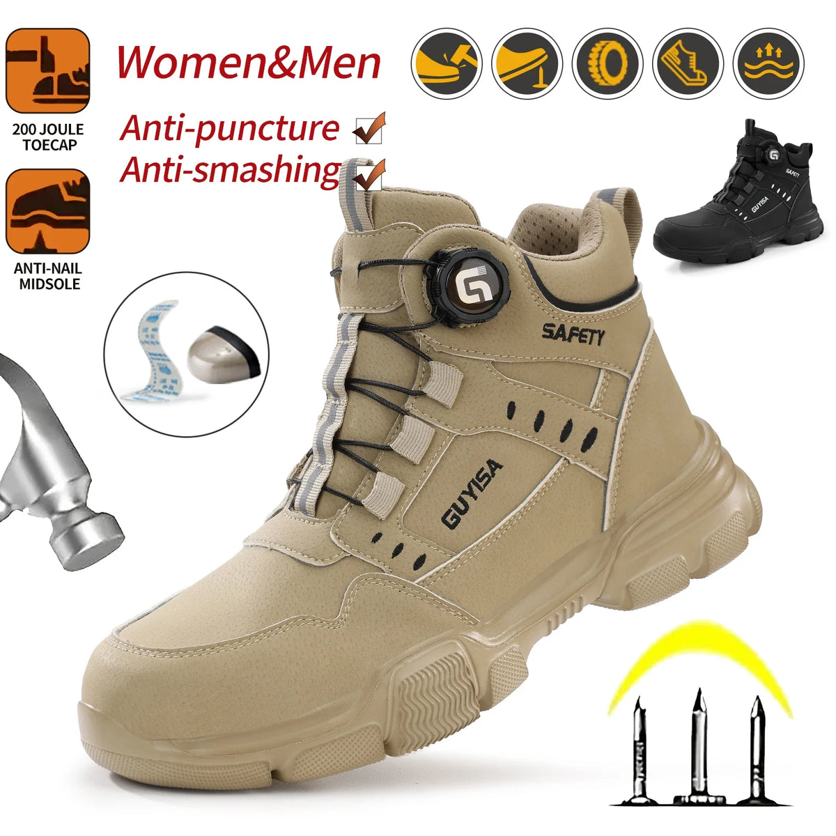 All-Terrain Anti-Smashing Protective Industrial Grade Shoes