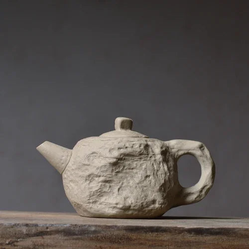 Artisan Rustic Stone Texture Teapot Set - Image 4