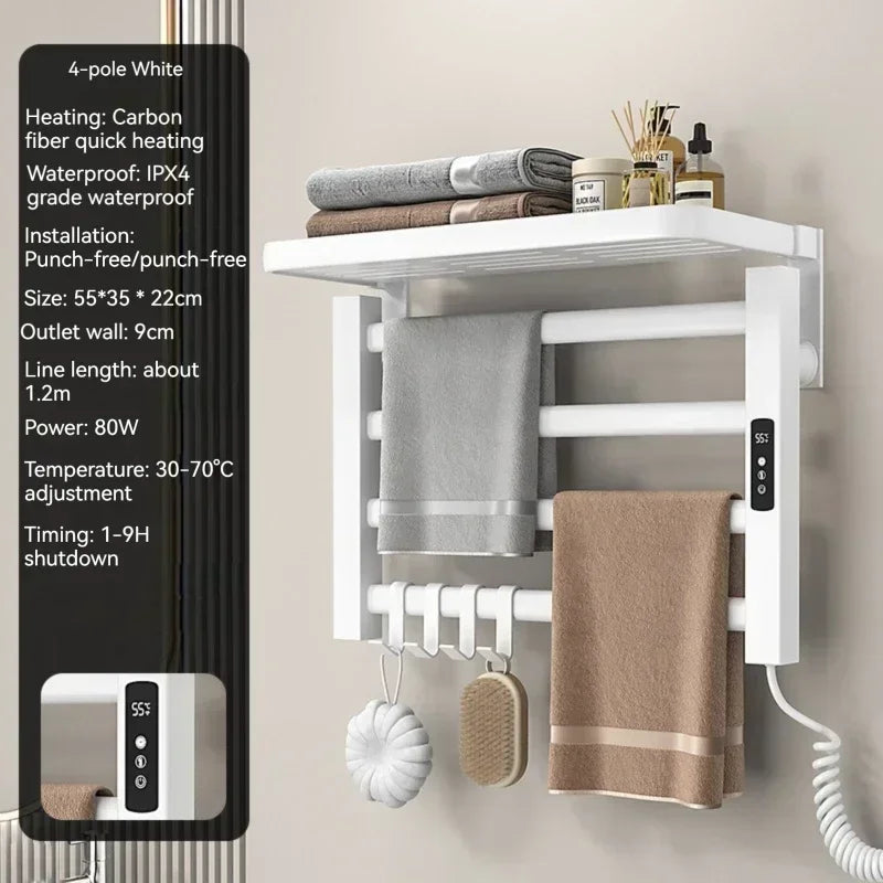 Intelligent Electric Heated Towel Drying Organizer Rack - Image 12