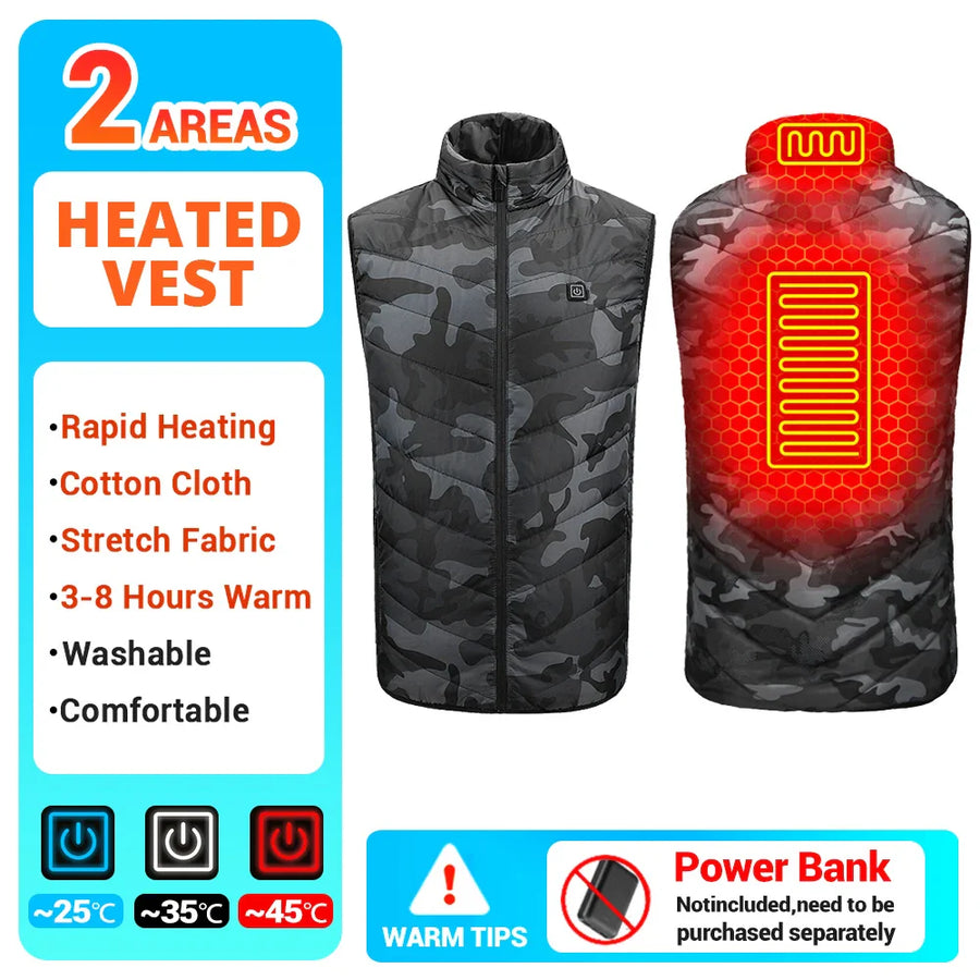 Hooded Heated Winter Camping Jacket - Image 21
