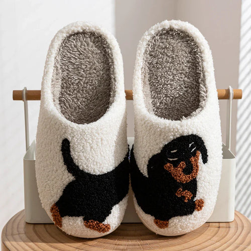 Cozy Dog Pattern Indoor Slippers - Image 0