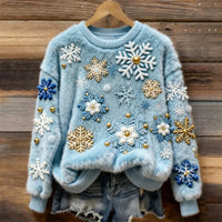Christmas Village Plush Sweater - Image 3