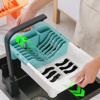 Efficient Kitchen Retractable Dish Drain Rack - Image 0