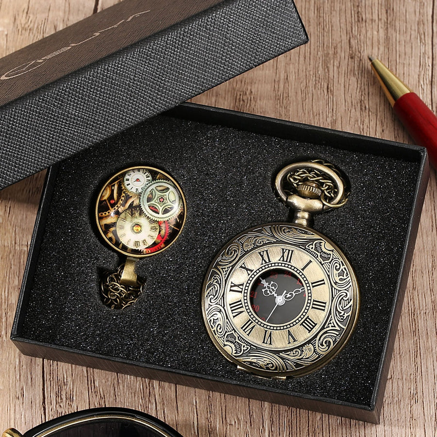 Digital Stainless Steel Pocket Watch Gift Set - Image 28
