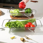 Space-Saving Over-Sink Mesh Strainer Rack