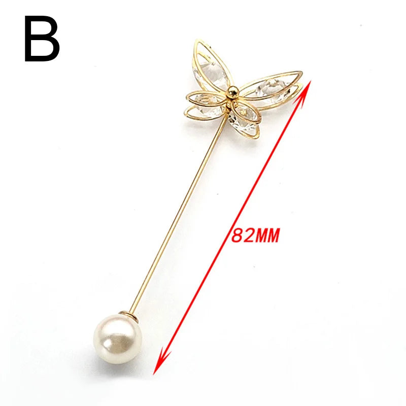 Pearl Charm Button Brooch - Image 7