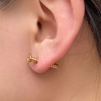 Realistic Screw Industrial Steel Earrings - Image 5
