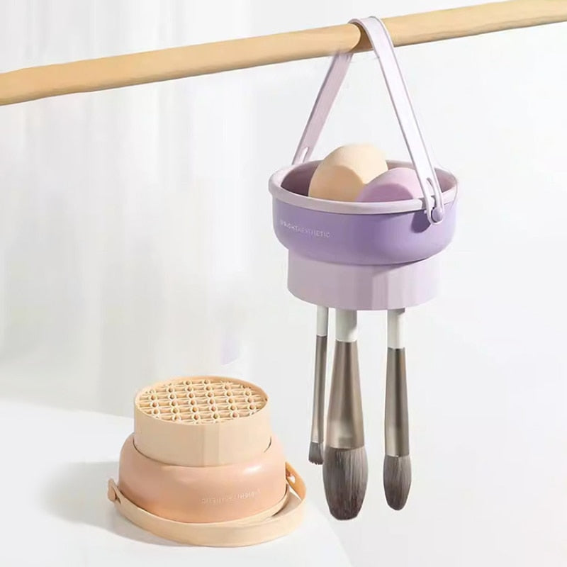 Easy Makeup Cleaning Brush Organizer Storage Box - Image 0