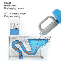 Manual Hand-Crank Drain Snake Shape Plumbing Tool - Image 6