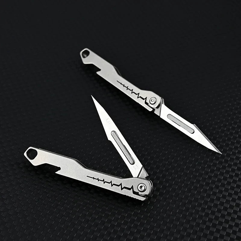 Titanium All-Purpose Foldable Sharp Cutter Knife - Image 4