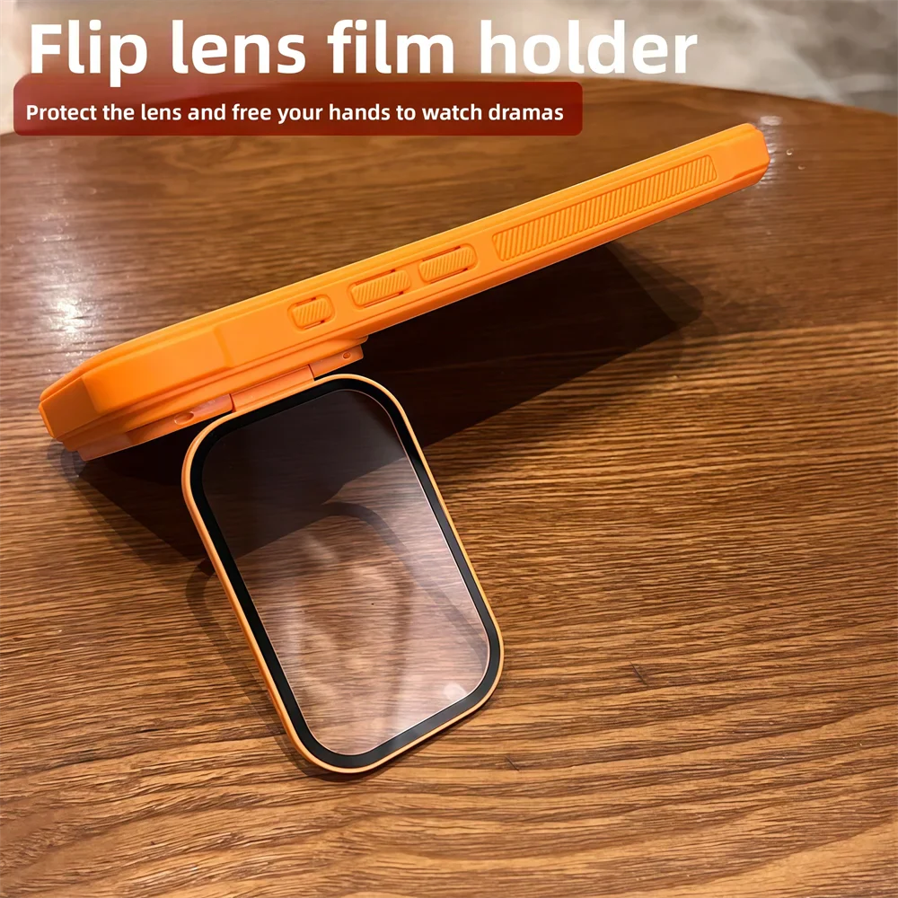 Full Lens Protection Flip Stand Magnetic iPhone Case - Image 2