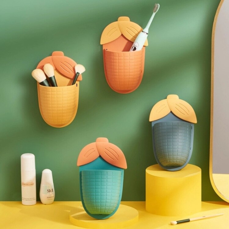 Leaf Shaped Punch Free Wall Storage Rack