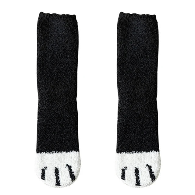 Plush Winter Cute Cat Paws Sock - Image 8