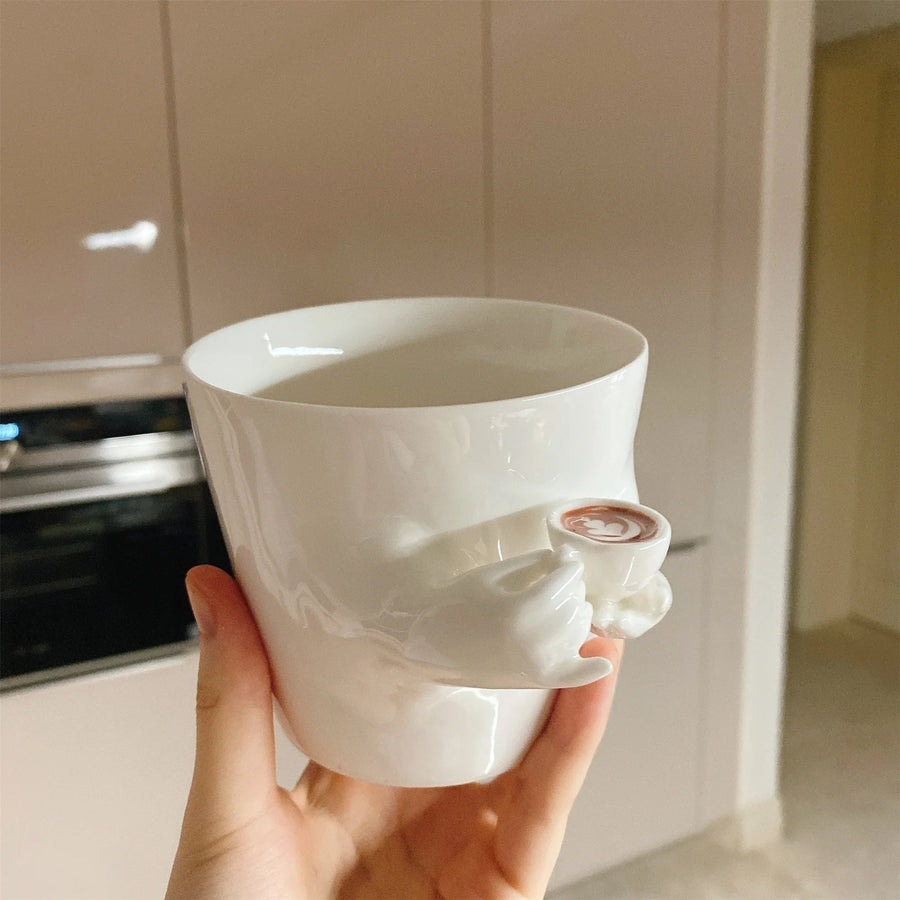 Cute Mug-in-Mug Korean Style Coffee Cup - Image 3