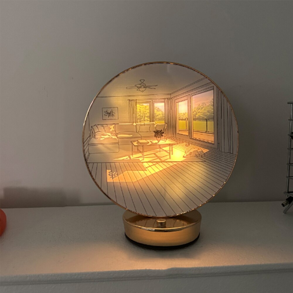 Creative Artistic Orb Painting Table Lamp