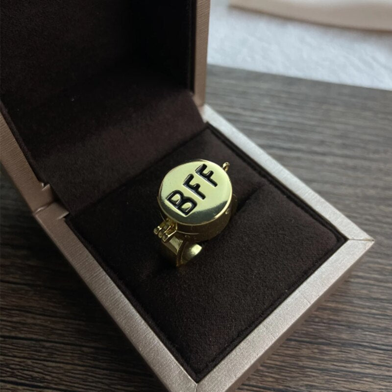 Forever Love Aesthetic Cute Open Ring - Image 3