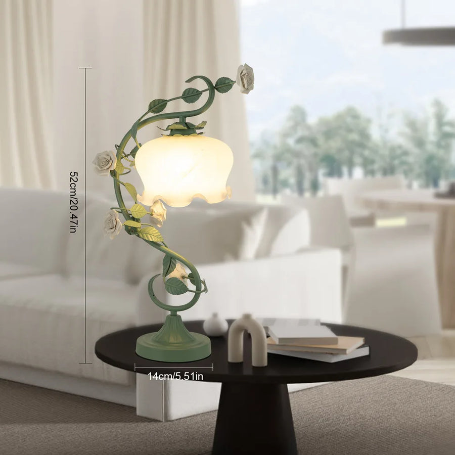 Artistic Nature-Themed Flower Desk Lamp - Image 4