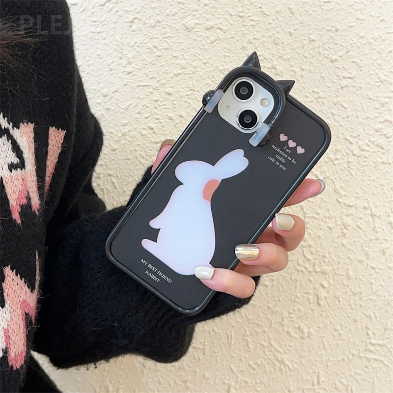 Fuzzy Bunny iPhone Cover Case - Image 1