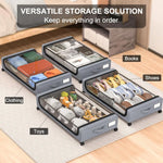 Underbed Storage Stackable Wheeled Box Organizer