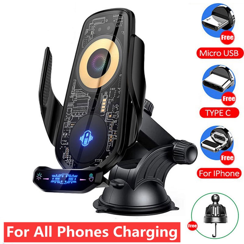 Automatic Magnetic Wireless Charging Car Phone Holder