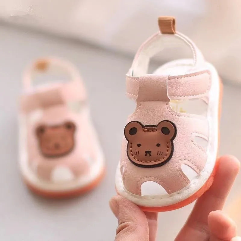 Softpaw Teddy Bear Soft Sole Baby Sandals - Image 1