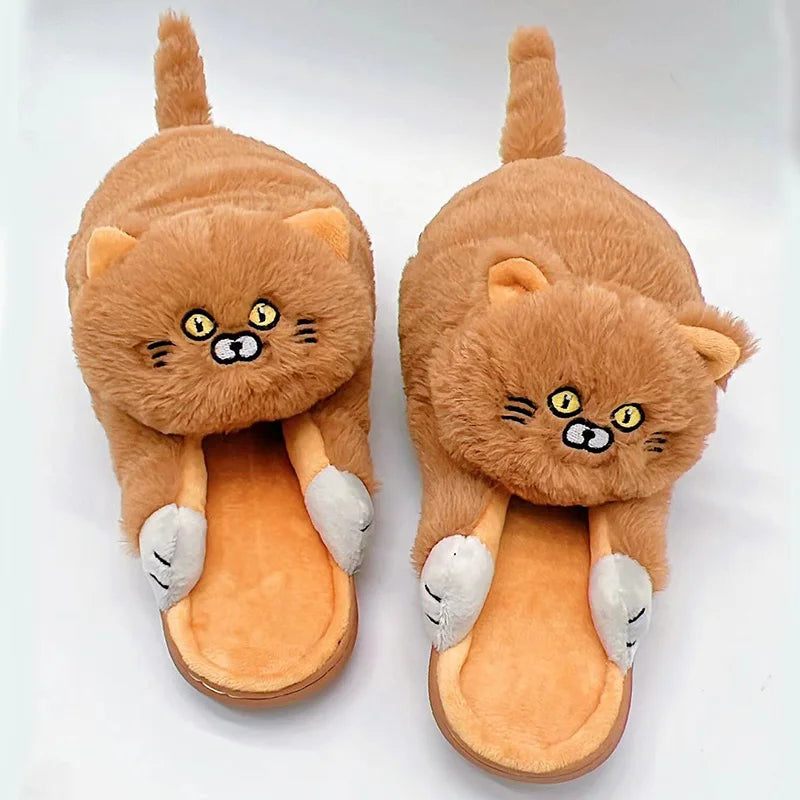 Cuddle Cat Plush Slippers