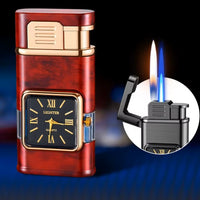 Dual Flame Built-in Watch Butane Gas Lighter - Image 8