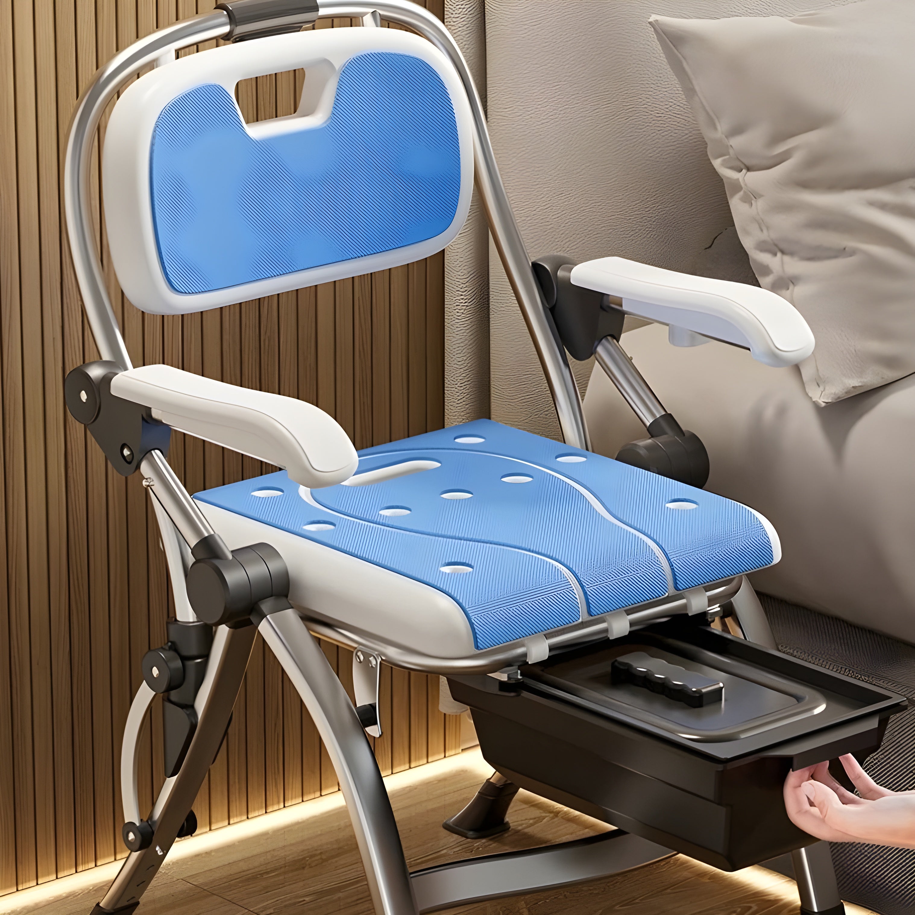 Ergonomic Non-Slip Elderly Bathroom Chair - Image 1