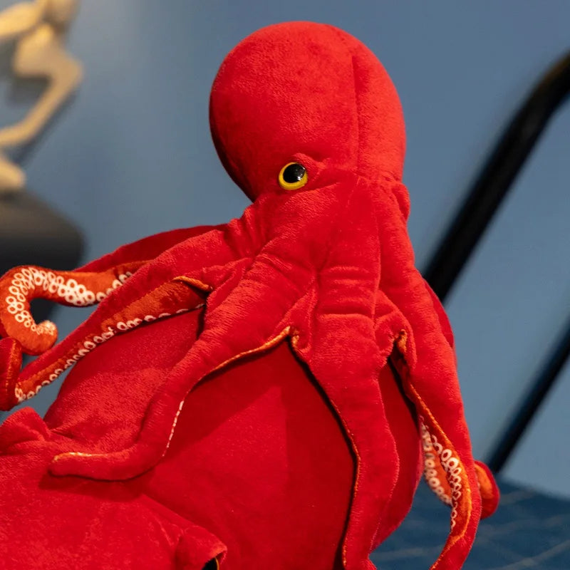 Red Octopus Plush Stuffed Toy - Image 1