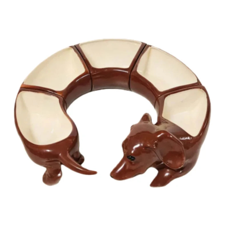 Good Boy Five-Piece Dachshund Ceramic Snack Serving Plate Set - Image 4