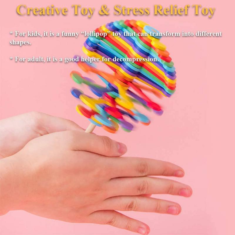 Rainbow Spiral Spin Anti-Stress Toy