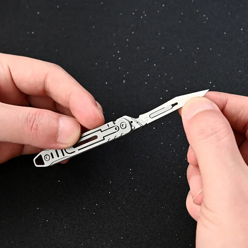 Replaceable Blades Foldable EDC Knife - Image 2