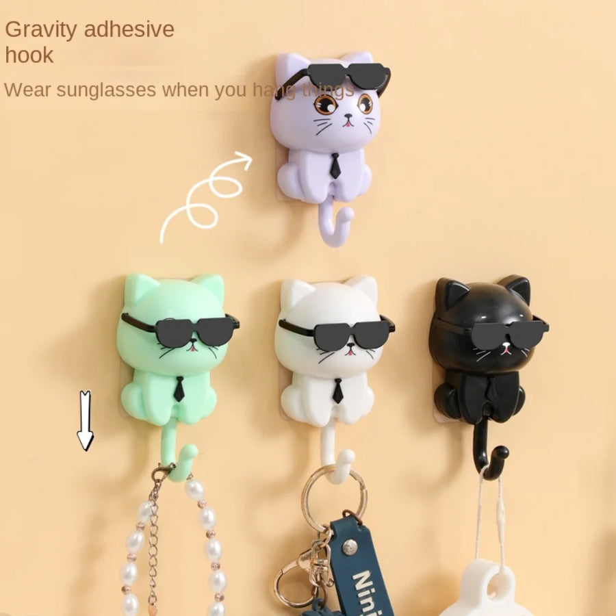 Cool Cat Sunglasses Wall Hooks - Image 1