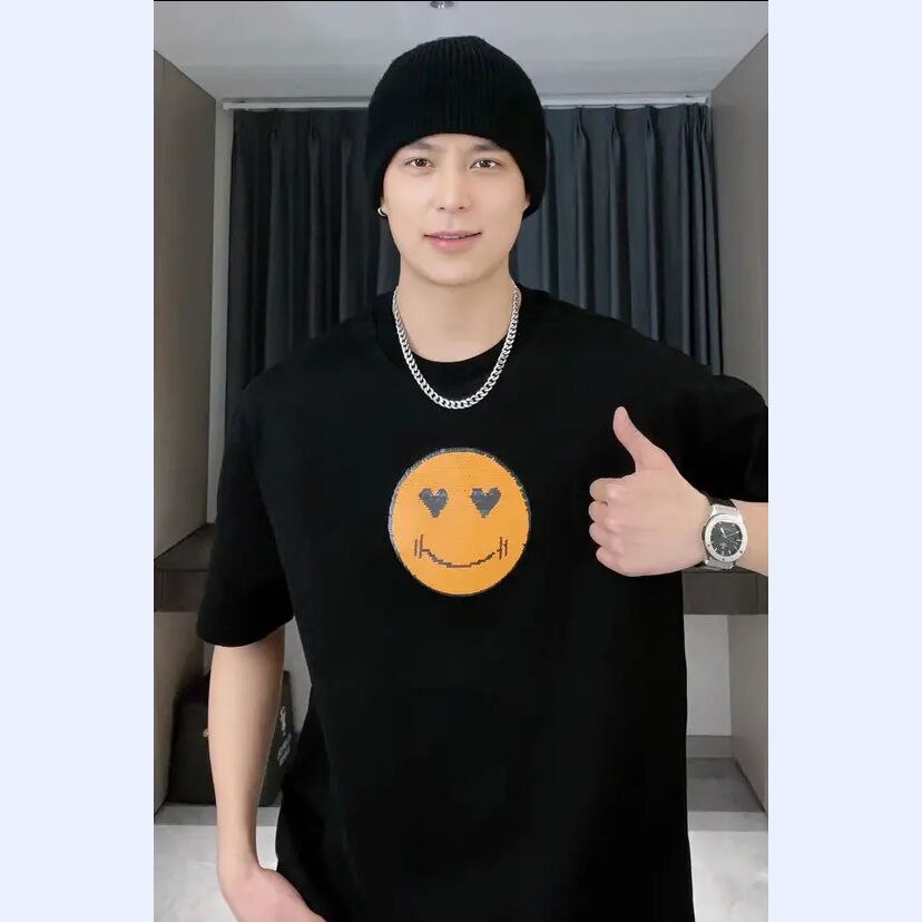 Mood Swing Smiley Face Sequin Changing Unisex T-Shirt - Image 6