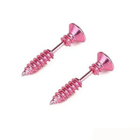 Realistic Screw Industrial Steel Earrings - Image 7