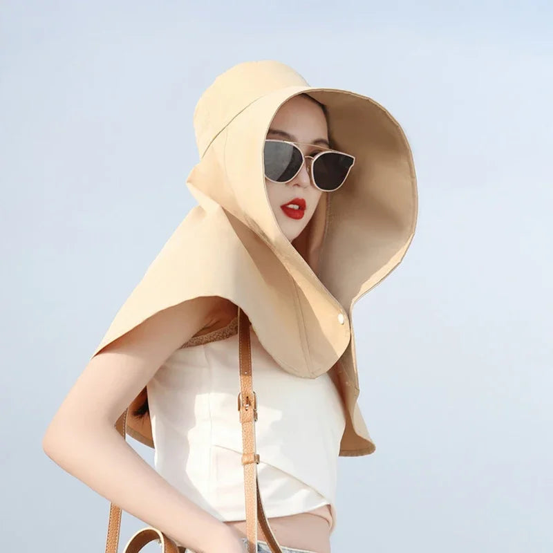 Sun Guard Oversized UV Protection Hat - Image 6