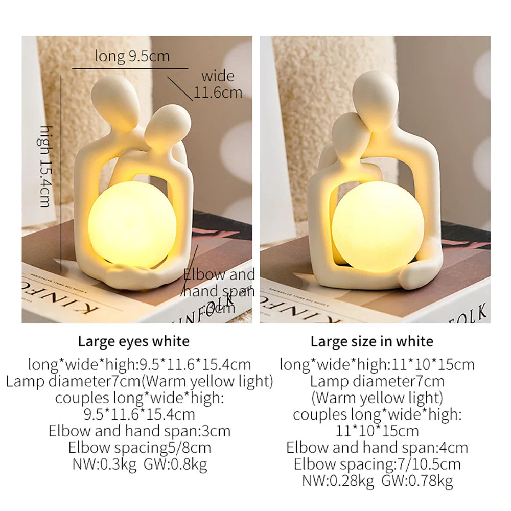 Eternal Bond Love Couple Night Decor Lamp