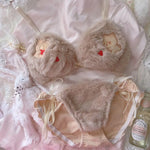 Soft Bear-Themed Cozy Bra Set