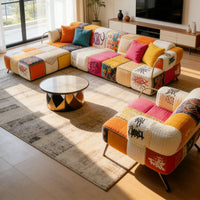 Bohema Artistic Patchwork Sectional Living Sofa - Image 3