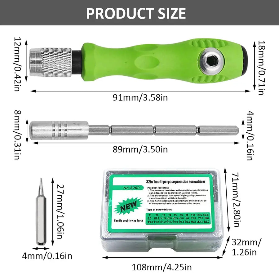 32in1 Multifunctional DIY Magnetic Mini Screwdriver Set - Image 5