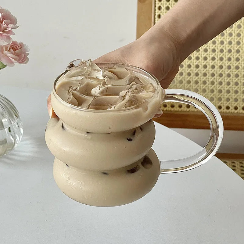 Sleek Glass Irregular Bubble Mug - Image 13